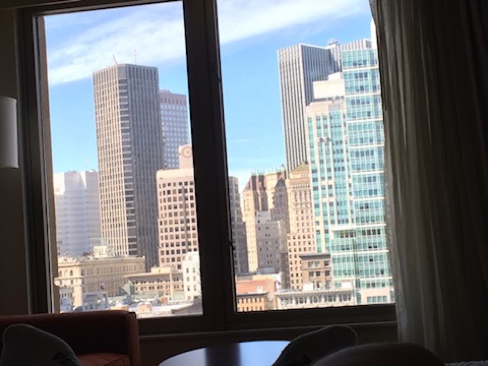 San Francisco skyline from the RSA hotel