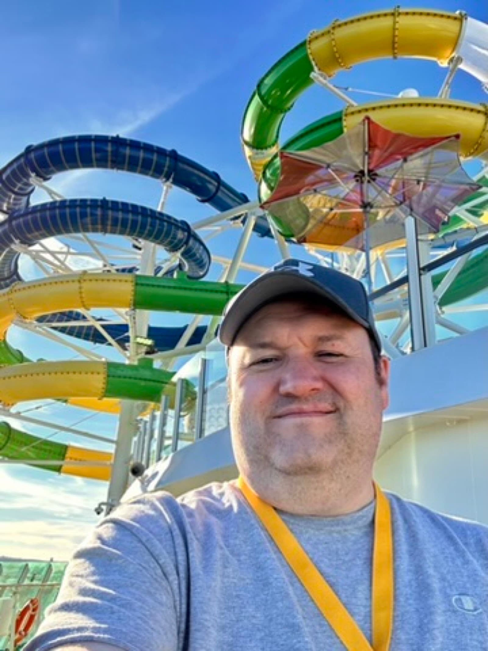 Water slides on the top deck