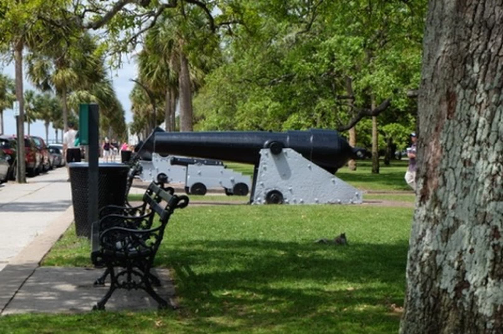 Civil War cannons in White Point Garden