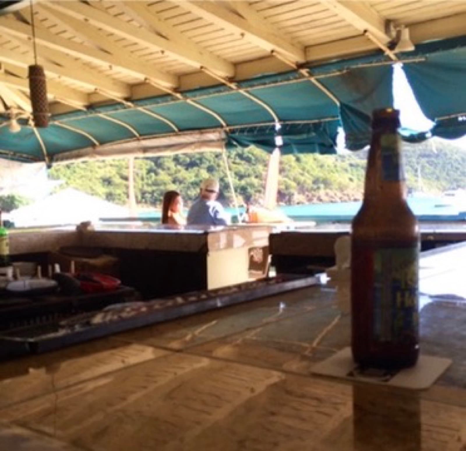 Beach bar at a Caribbean port