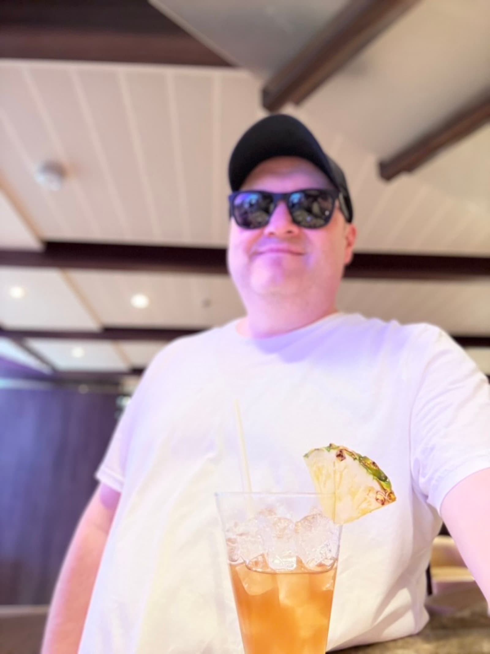 Tropical cocktail on the cruise ship