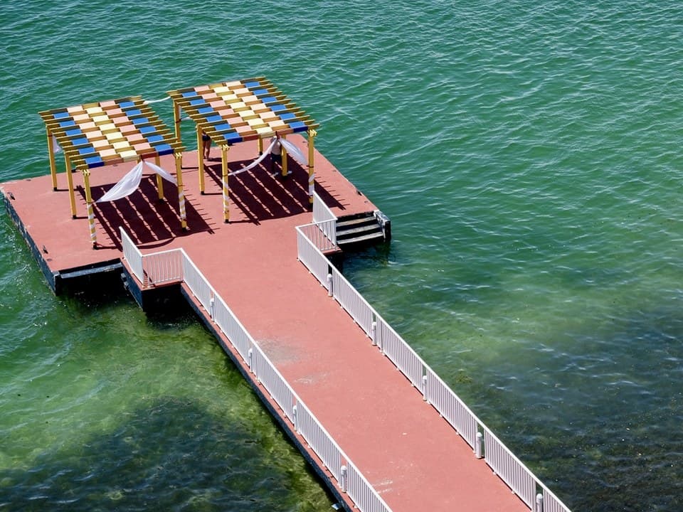 Hotel Jagua water dock, Cienfuegos bay