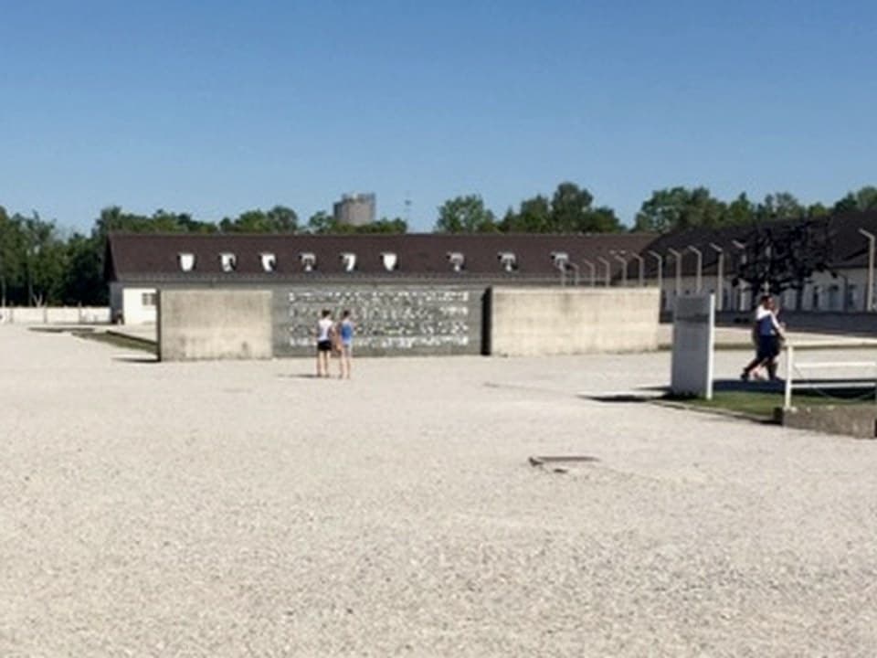 Dachau memorial wall