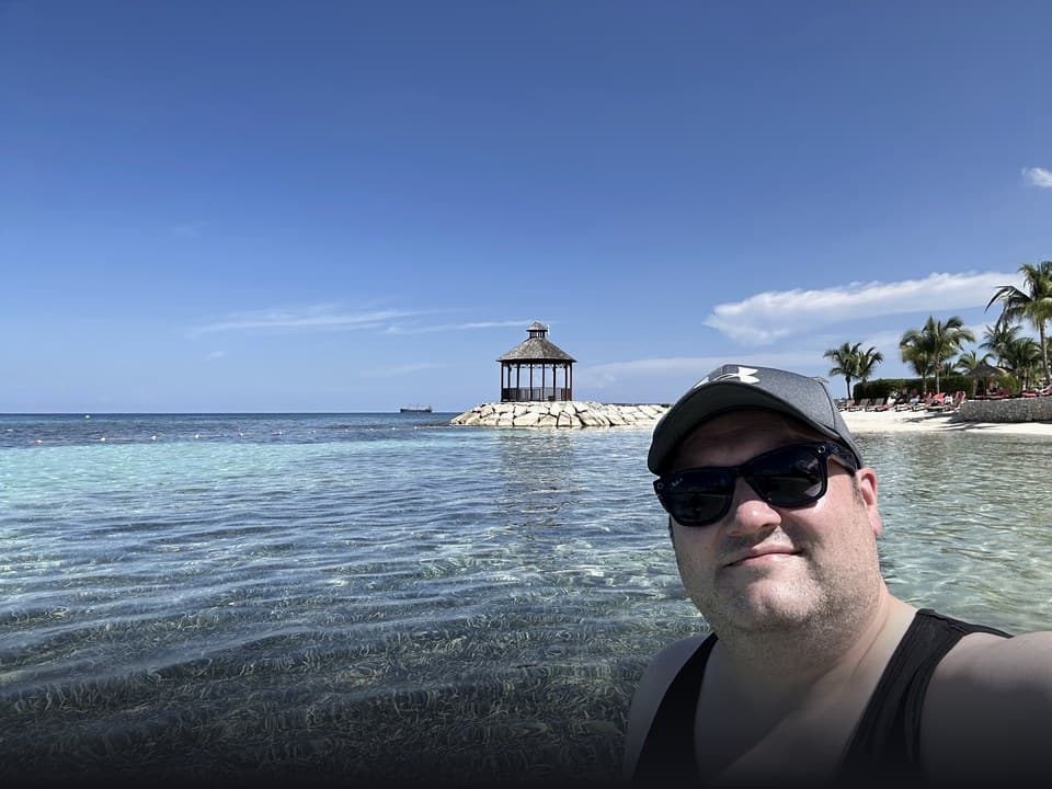 In the water at Secrets Wild Orchid, Montego Bay