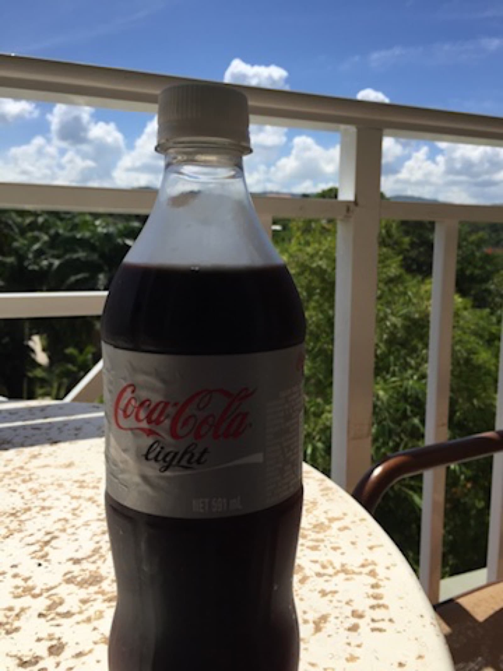 Coca-Cola Light on the balcony