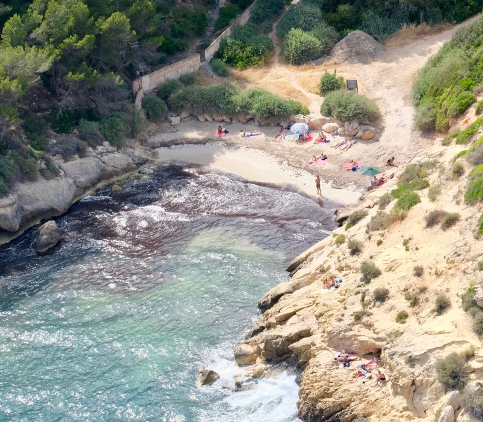Hidden cove from above, Mallorca