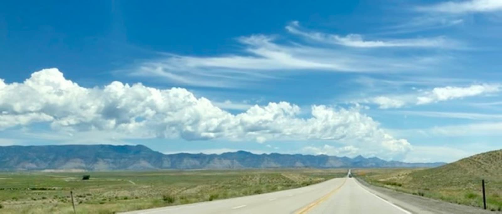 Open road into the Utah desert