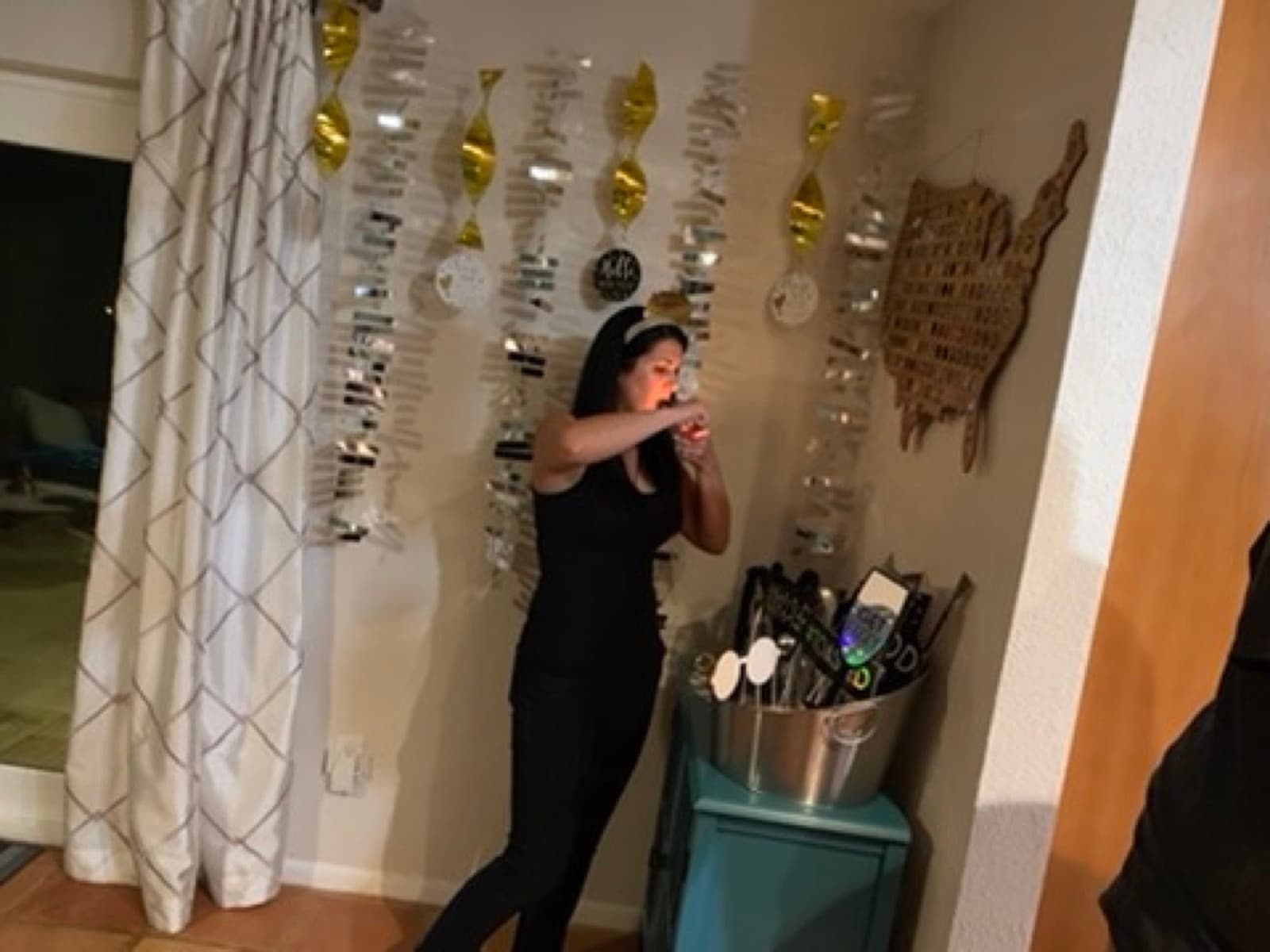 NYE prep with party fans and champagne bucket