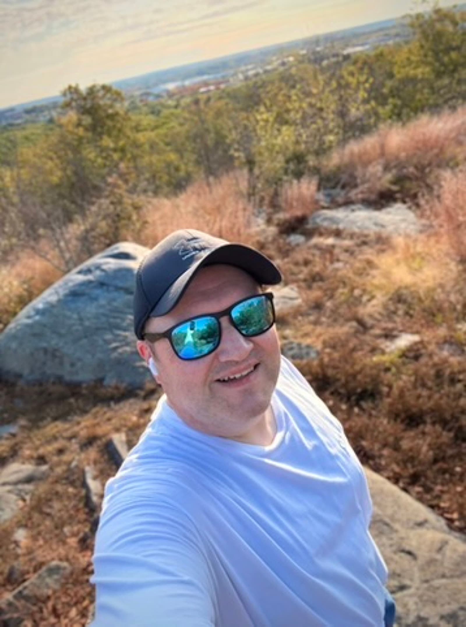 Rocky hilltop trail overlook