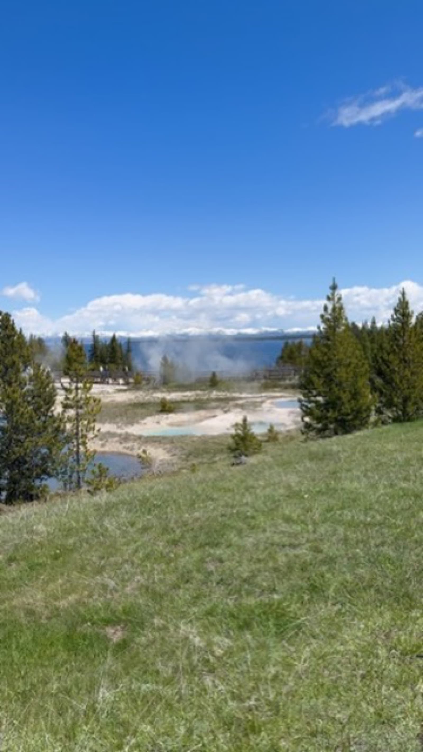 Geothermal pools at Yellowstone Lake